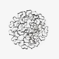 Semilac Ozdoba do manicure 777 srebrne serce ramka, 50 sztuk