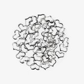 Semilac Ozdoba do manicure 777 srebrne serce ramka, 50 sztuk