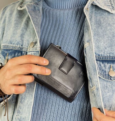 skórzany portfel męski w stylu retro - rovicky na Arena.pl