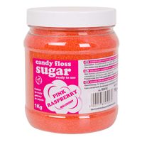 kolorowy cukier do waty cukrowej różowy o smaku malinowym 1kg