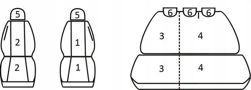 Pokrowce miarowe do Suzuki SX4 (2006-2014r) zdjęcie 2