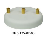 Podsufitka metalowa 3 otwory 135mm kolor biały + mosiądz