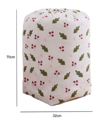 Pojemny pokrowiec peva w liściu na pościel zabawki ubrania ściągany 70x32 na Arena.pl