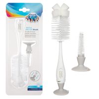 CANPOL Szczotka do butelek i smoczków z przyssawką kolor szary