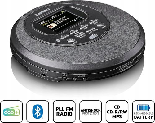 Discman Lenco CD-500 CD MP3 ESP RDS DAB+ RADIO LCD KOLOROWY WYŚWIETLACZ na Arena.pl