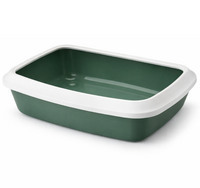 SAVIC Iriz Kuweta z ramką wysoka toaleta kota królika otwarta zielona 42 cm