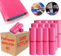 foliopaki kurierskie różowe b3 400x500mm - 500 szt.