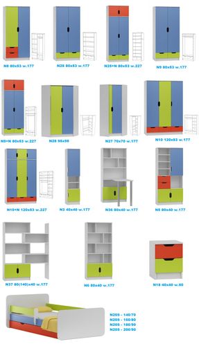 MIŁOSZ N12 komoda dla dziecka 120x47 w.82 na Arena.pl
