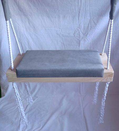 Huśtawka płaska DLA DZIECI SZARA POKÓJ DOM OGRÓD na Arena.pl