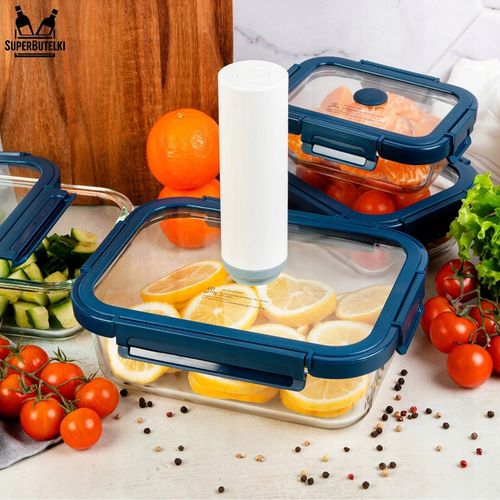 4x POJEMNIKI PRÓŻNIOWE NA ŻYWNOŚĆ DO ŻYWNOŚCI SZKLANY ZE SZKLANĄ na Arena.pl