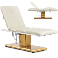 fotel kosmetyczny do masażu tatuażu spa 150 kg viterbo - kremowo złoty