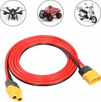 Przedłużacz XT60 1.2m 16AWG męsko-żeński | do akumulatorów RC i dronów FPV