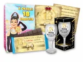Ekskluzywny Zestaw Torebka Kieliszek Czekolada, Prezent na 18 urodziny Ona