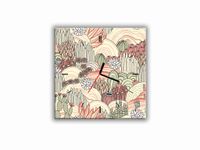 ZEGAR SZKLANY KWADRATOWY - Kaktusy