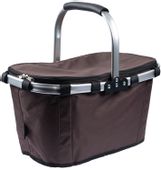 KOSZYK TERMICZNY NA ZAKUPY, PLAŻĘ Z 1 UCHWYTEM - WODOODPORNY, BRĄZOWY