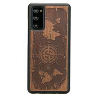 drewniane etui na samsung galaxy s20 fe róża wiatrów merbau