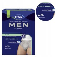 TENA MEN PANTS szare męskie majtki chłonne nietrzymanie moczu L/XL 8szt