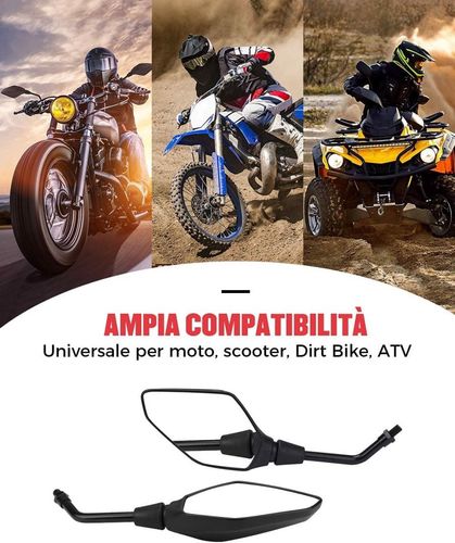 Lusterko wsteczne motocyklowe z gwintem 8 mm 10 mm na Arena.pl