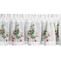 Zazdrostka Ksenia 30x150 cm biała z koronkowym dołem montaż na tunelu