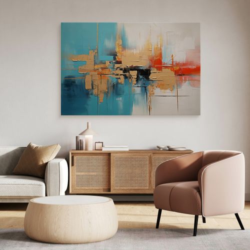 Obraz Canvas Do Salonu Abstrakcja Elementy Złota Styl Glamour 70cm x 50cm na Arena.pl