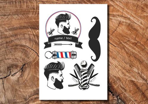 Wydruk cukrowy na tort A5 Barber napis DIY na Arena.pl