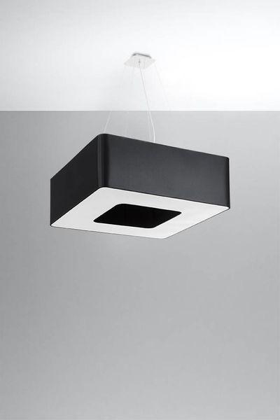 LAMPA wisząca SL.0784 abażurowa OPRAWA zwis kwadratowy czarny zdjęcie 3
