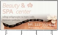 BANER REKLAMOWY 100x50cm projekt w cenie plandeka BEAUTY SPA dużo wzorów