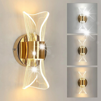 LAMPA ŚCIENNA LED ZŁOTY KINKIET ŚCIENNY ŚCIEMNIANA NOWOCZESNA DO SYPIALNI