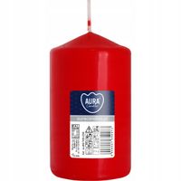 ŚWIECA STOŁOWA WALEC KLASYCZNA ŚWIECZKA 15cm 48h CZERWONA