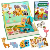 Klocki Magnetyczne Układanka Edukacyjna Zwierzęta Afrykańskie 3+ Puzzle