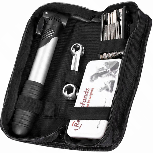 ZESTAW NAPRAWCZY DO ROWERU PODSTAWOWE NARZĘDZIA POMPKA ŁATKI KLUCZE 21w1 na Arena.pl