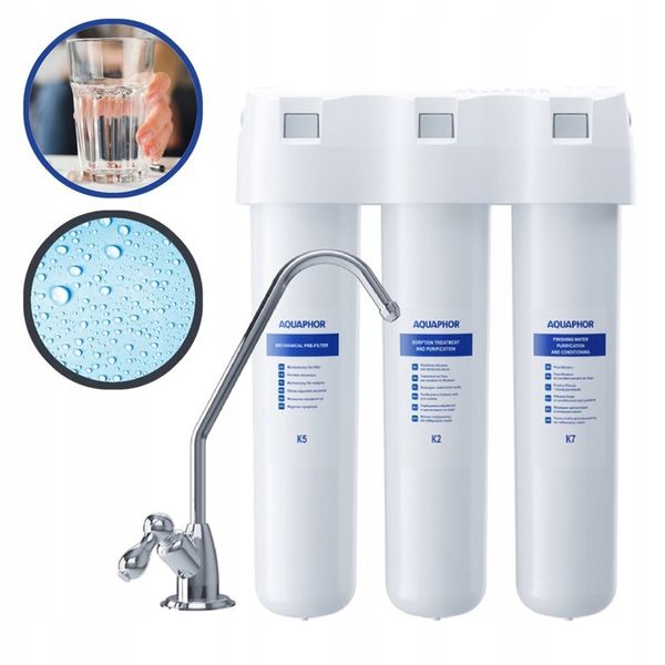 Aquaphor FILTR WODY PITNEJ pod zlew KRYSZTAŁ A na chlor rdzę i MĘTNĄ WODĘ zdjęcie 4