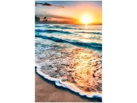 OBRAZ ZACHÓD SŁOŃCA PLAŻY CANCUN