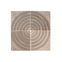 Dekoracja ścienna Home ESPRIT Złoty Nowoczesny 80 x 3,5 x 80 cm (4 Części)