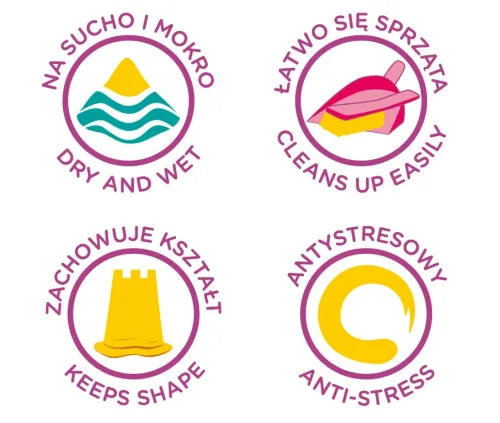 UltraPiasek. Puszka 200 g + 5 foremek (zamek), żółty na Arena.pl