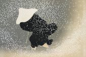 Plakat 60x40cm Snow, Sekka Japoński Vintage do Salonu