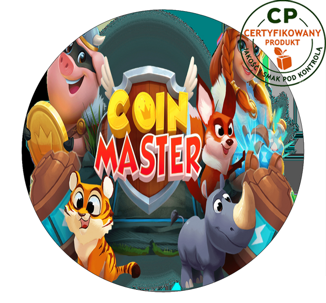 Opłatek na tort Coin Master zdjęcie 1