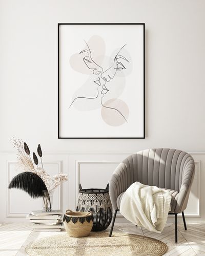 Plakat portret dwie twarze 29,7x42 cm A3 na Arena.pl