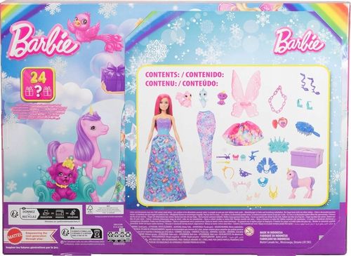 LALKA BARBIE DREAMTOPIA KALENDARZ ADWENTOWY 24 niespodzianki + lalka HRG90 na Arena.pl