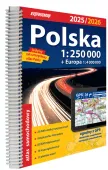 Polska Atlas Samochodowy, 1:250 000 + pierwsza pomoc, 2025/2026