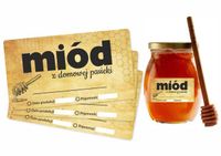 NAKLEJKI NA MIÓD 9x5 cm DUŻY ROZMIAR 54 szt.