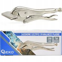 Szczypce zaciskowe spawalnicze 250 mm płaskie GEKO