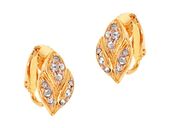 klipsy z kryształowe listki (e4240au)