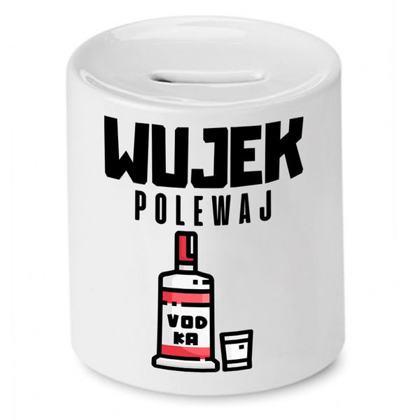 Skarbonka Dla Wujka Wujek Polewaj Prezent Z Nadrukiem Ze Zdjęciem zdjęcie 1