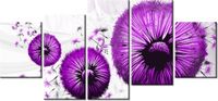 70CM 150CM OBRAZ 5 ELEM FIOLETOWE DMUCHAWCE ŚCIENNY