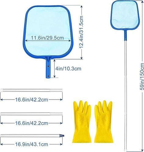Podbierak do basenu z drążkiem teleskopowym 1,2 m na Arena.pl