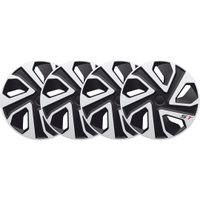 4x Kołpaki 16 ST CZARNO SREBRNE SPORT