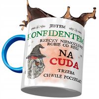 Kubek Błękitny Dla Konfidenta Na Cuda Prezent Z Nadrukiem Ze Zdjęciem