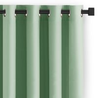 Zasłona do salonu CARLI na przelotkach gładka 140x270 miętowa Restilo