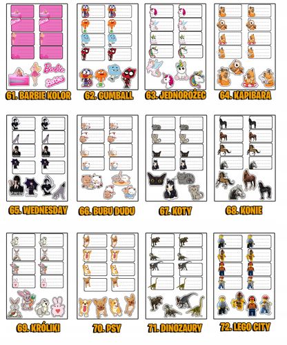 NAKLEJKI NA ZESZYT ZESZYTY NALEPKA 8szt - KOTY KOTKI ZWIERZĘTA + GRATIS na Arena.pl